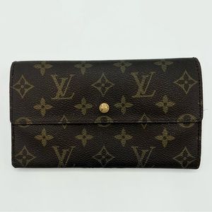 Louis Vuitton Sarah Wallet Continental Monogram LV Portemonnaie Flap